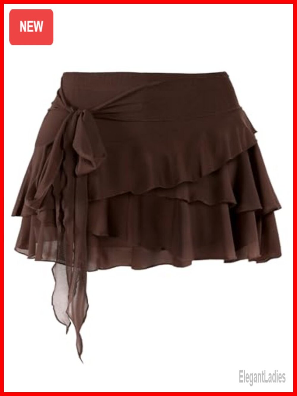 Women Mesh Ruffle Mini Skort Flowy Layered A-Line Party Casual